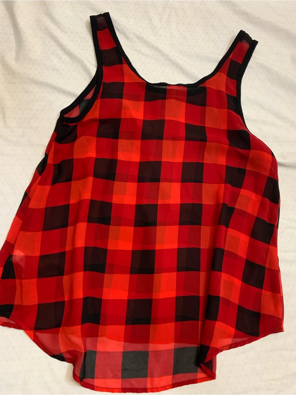 Mudd Red and Black Buffalo Plaid Tank - Picture 3 of 3